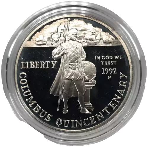 1992-P Christopher Columbus Quincentenary Proof Half Dollar w US Mint Box COA