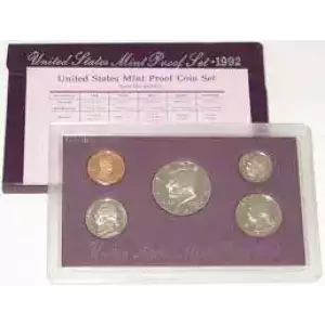 1992 Proof Set - 5 Coins ($0.91 FV) - Set