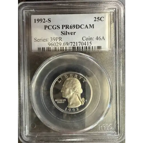 1992-S 25C Silver, DCAM