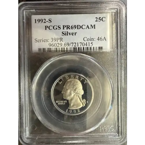 1992-S 25C Silver, DCAM