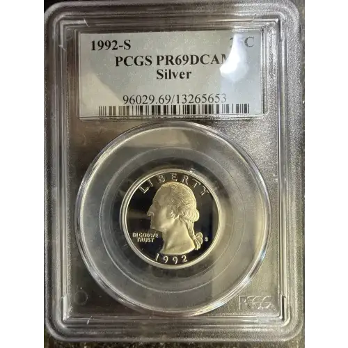 1992-S 25C Silver, DCAM