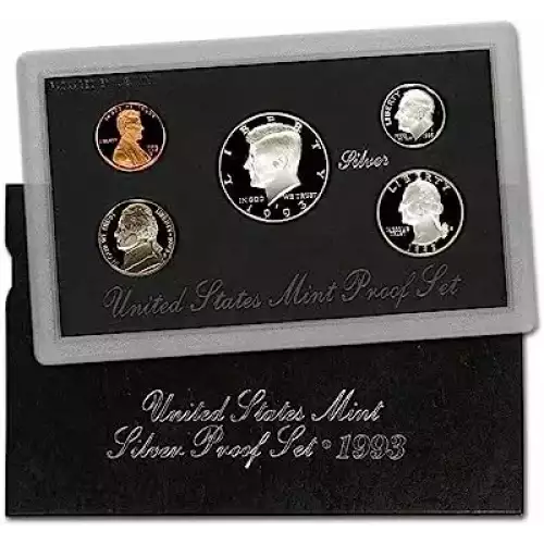 1993 Silver Proof Set - 5 Coins ($0.91 FV) Silver - Set