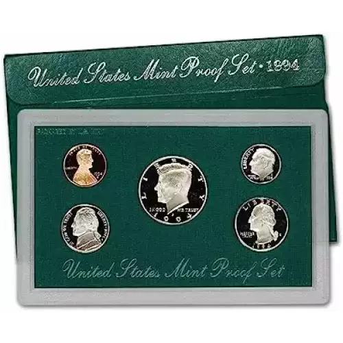 1994 Proof Set - 5 Coins ($0.91 FV) - Set