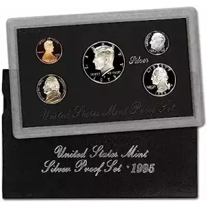 1995 Silver Proof Set - 5 Coins ($0.91 FV) Silver - Set