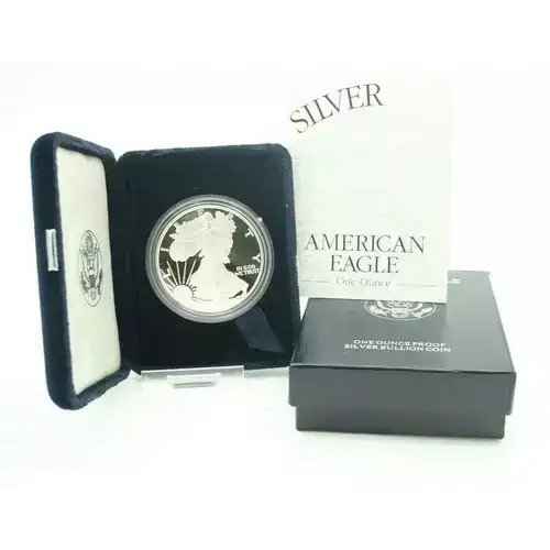 1996 P 1oz Silver Eagle  Proof - with Original Govt Packaging