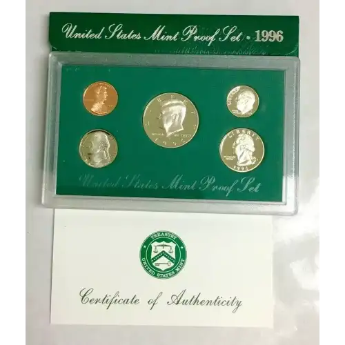 1996 Proof Set - 5 Coins ($0.91 FV) - Set