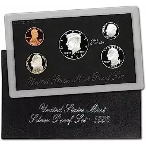1996 Silver Proof Set - 5 Coins ($0.91 FV)  - Set
