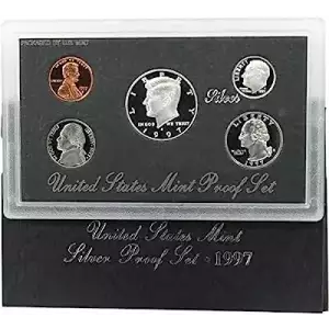 1997 Silver Proof Set - 5 Coins ($0.91 FV) Silver - Set