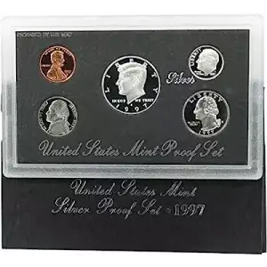 1997 Silver Proof Set - 5 Coins ($0.91 FV) Silver - Set