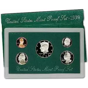 1998 Proof Set  5 Coins ($0.91 FV) 