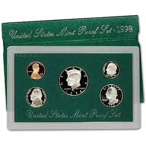 1998 Proof Set  5 Coins ($0.91 FV)