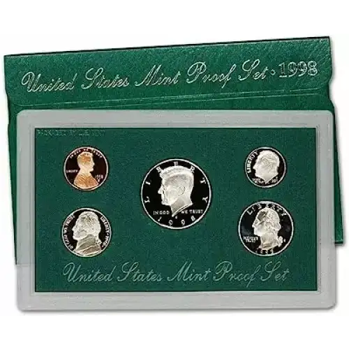 1998 Proof Set  5 Coins ($0.91 FV)