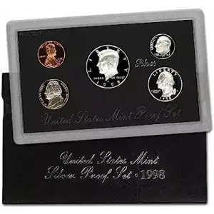1998 Silver Proof Set - 5 Coins ($0.91 FV) - Set