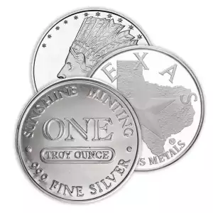 1oz Generic Silver Round (Designs vary)