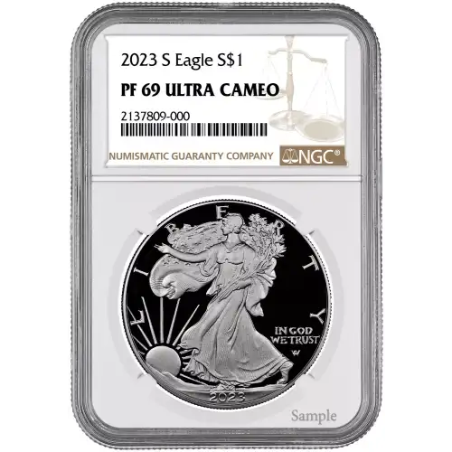 1oz Silver Eagle  Proof - NGC PF 69