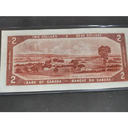 2 Dollars 1954, 1954 'Devil's Face Hairdo' Issue b. Signature Beattie -Coyne Bank of Canada 67 (2)