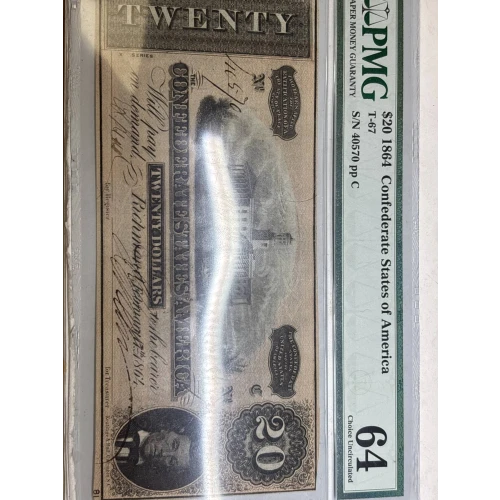 $20   Issues of the Confederate States of America CS-67