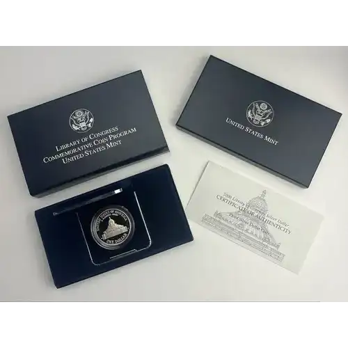 2000 Library of Congress  Proof Dollar - Box & COA (2)