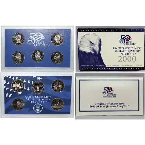 2000  Quarter Clad Proof Set - 5 Piece Quarter ($1.25 FV) - Set