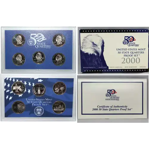 2000  Quarter Clad Proof Set - 5 Piece Quarter ($1.25 FV) - Set