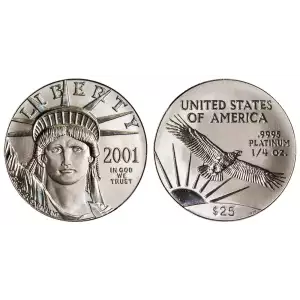 2001 1/4oz American Platinum Eagle