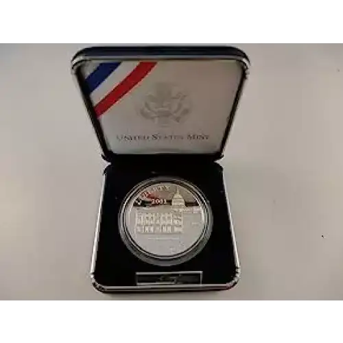 2001 Capitol Visitor Proof Silver Dollar - Box & COA