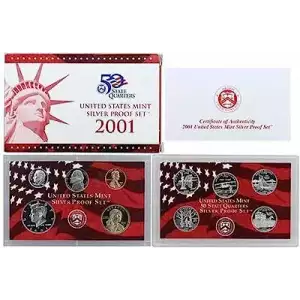 2001 Silver Proof Set - 10 Piece Silver ($2.91 FV) - Set