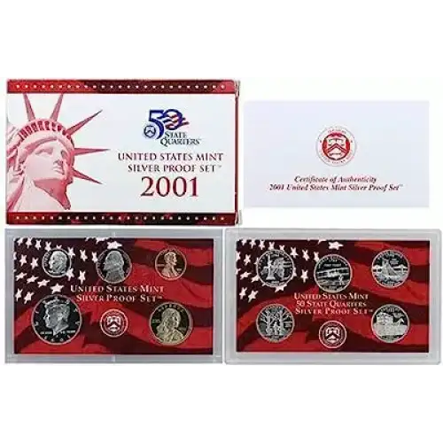 2001 Silver Proof Set - 10 Piece Silver ($2.91 FV) - Set
