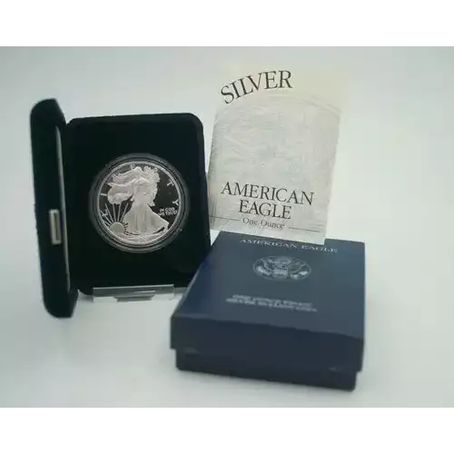 2001 W 1oz Silver Eagle  Proof - with Original Govt Packaging