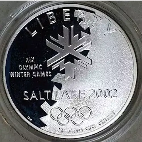 2002 Salt Lake Olympic Games - Proof Silver Dollar - Box & COA