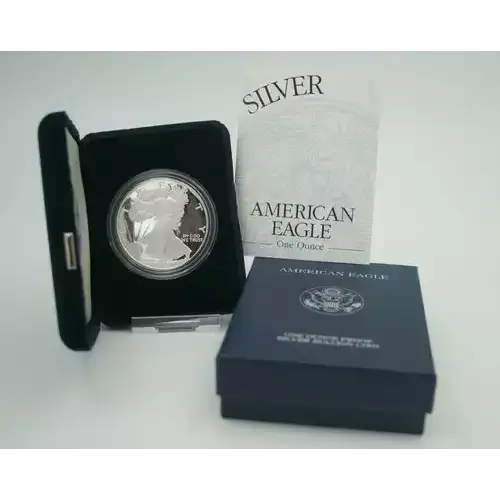 2002 W 1oz Silver Eagle  Proof - with Original Govt Packaging