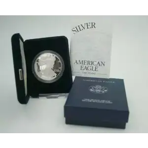2002 W 1oz Silver Eagle  Proof - with Original Govt Packaging