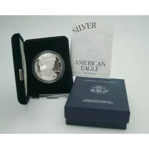 2002 W 1oz Silver Eagle  Proof - with Original Govt Packaging