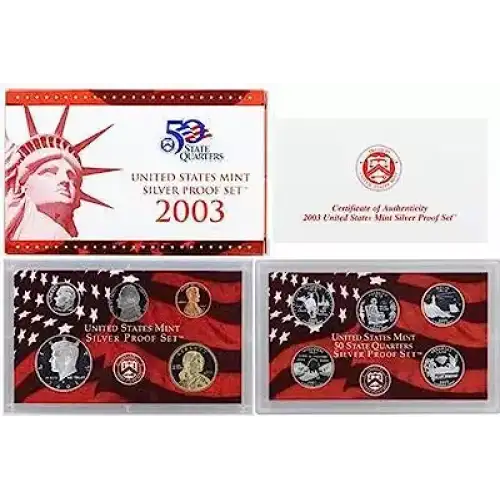 2003 Silver Proof Set - 10 Piece Silver ($2.91 FV) - Set