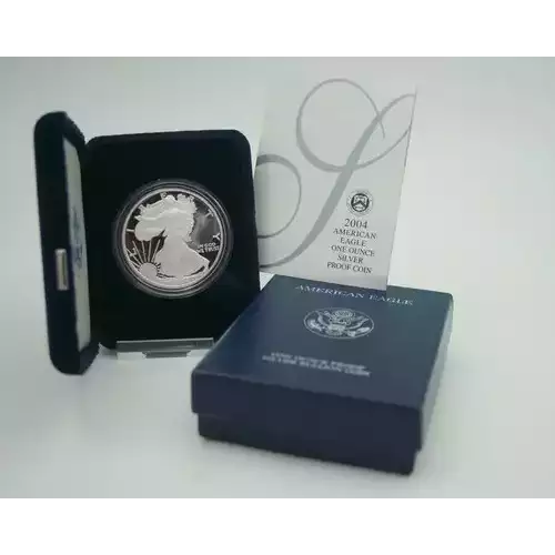 2004 W 1oz Silver Eagle  Proof - with Original Govt Packaging