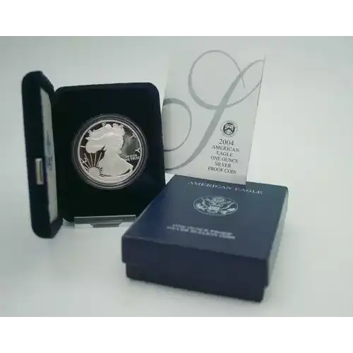 2004 W 1oz Silver Eagle  Proof - with Original Govt Packaging