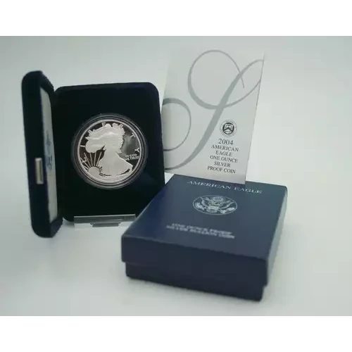 2004 W 1oz Silver Eagle  Proof - with Original Govt Packaging