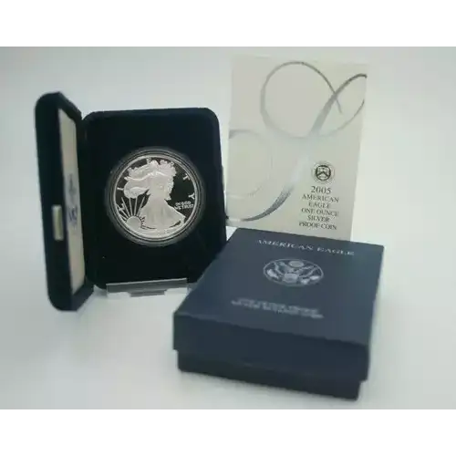 2005 W 1oz Silver Eagle  Proof - with Original Govt Packaging