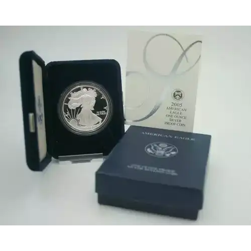 2005 W 1oz Silver Eagle  Proof - with Original Govt Packaging