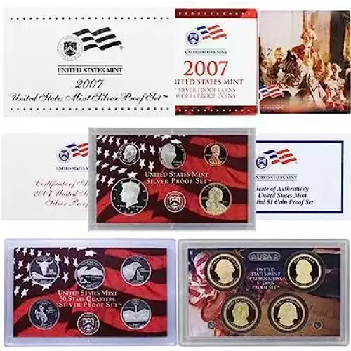 2007 Silver Proof Set - 14 Piece Silver ($6.91 FV) - Set