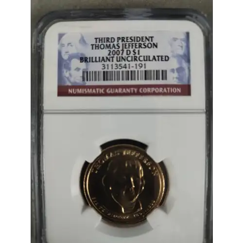 2007 THOMAS JEFFERSON THIRD PRESIDENT