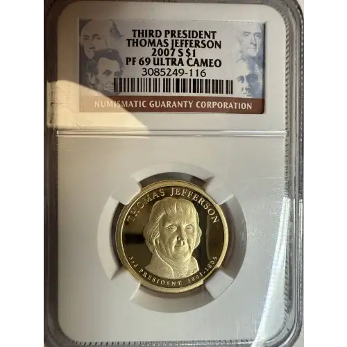 2007 THOMAS JEFFERSON THIRD PRESIDENT ULTRA CAMEO