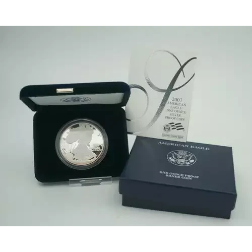 2007 W 1oz Silver Eagle  Proof - with Original Govt Packaging