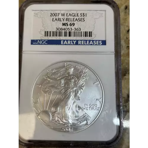 2007 W BURNISHED SILVER EAGLE EARLY RELEASES