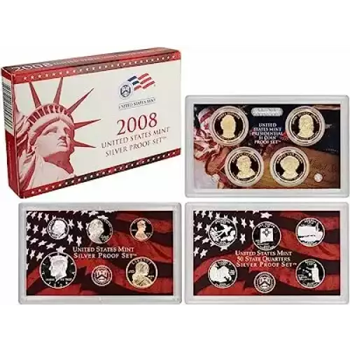 2008 Silver Proof Set - 14 Piece Silver ($6.91 FV) - Set