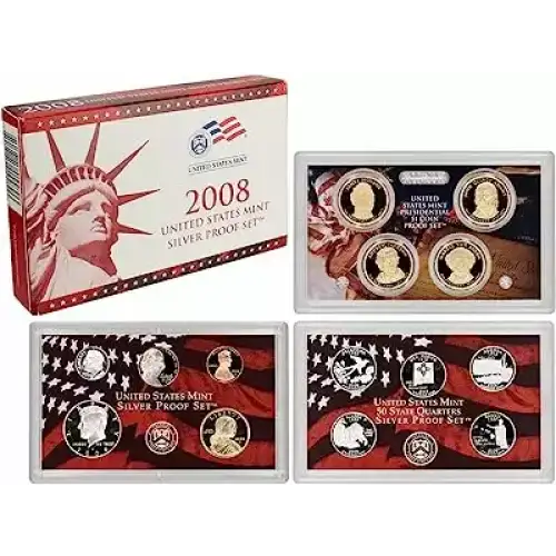 2008 Silver Proof Set - 14 Piece Silver ($6.91 FV) - Set