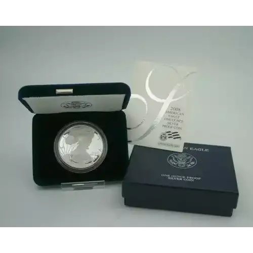 2008 W 1oz Silver Eagle  Proof - with Original Govt Packaging