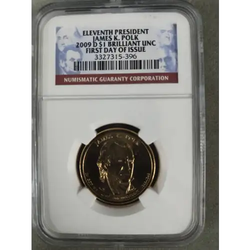 2009 D $1 JAMES K. POLK ELEVENTH PRESIDENT