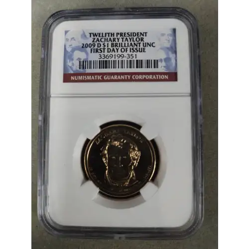 2009 D $1 ZACHARY TAYLOR TWELFTH PRESIDENT