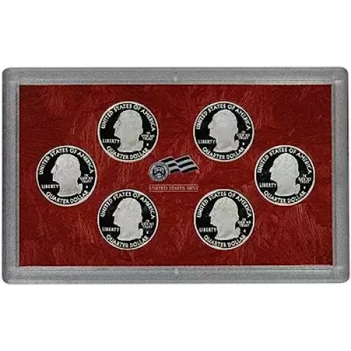 2009 Silver Quarter Proof Set - 6 Piece Quarter Silver ($1.50 FV) - Set